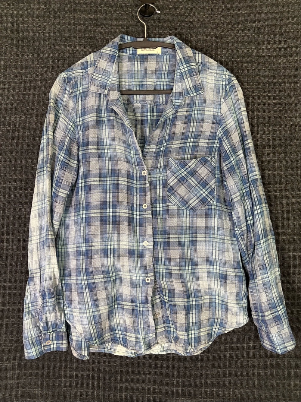 Bella Dahl Blue Plaid Button-Front Shirt